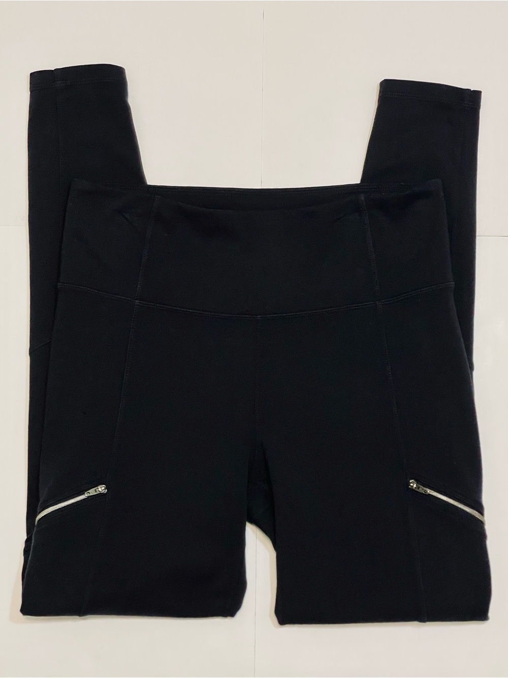 Athleta High-Rise Black Zip-Pocket Women’s Leggings Size M